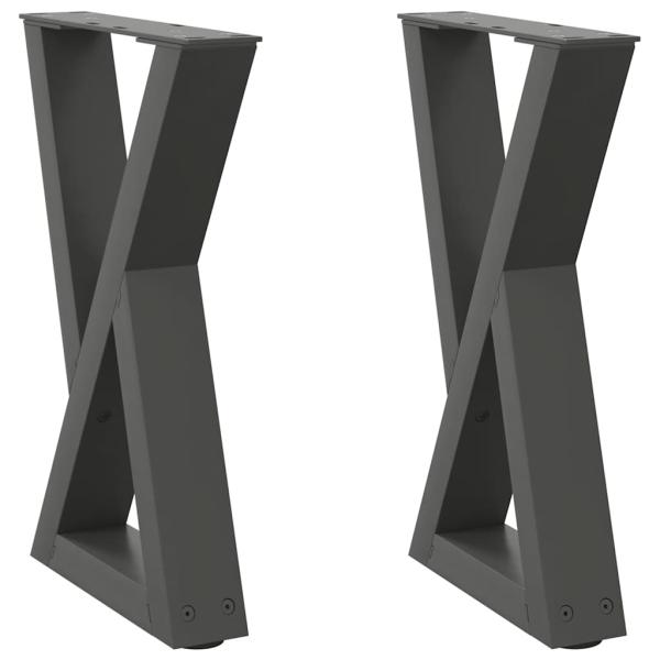 Couchtischbeine 2 Stk. Anthrazit 38x(42-43,3) cm Stahl