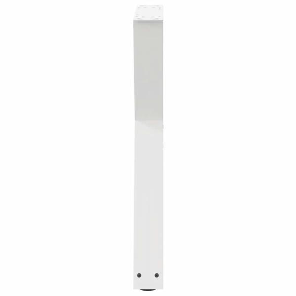 Esstisch Beine 2 Stk. Weiß 60x(72-73,3) cm Stahl