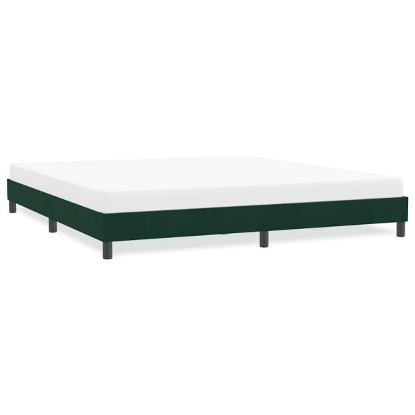 ARDEBO.de - Bettgestell ohne Matratze Dunkelgrün 180x210 cm Samt