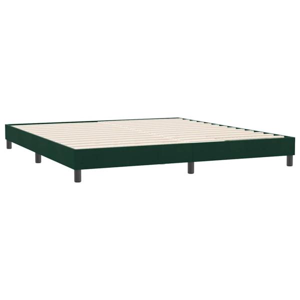 Bettgestell ohne Matratze Dunkelgrün 180x210 cm Samt
