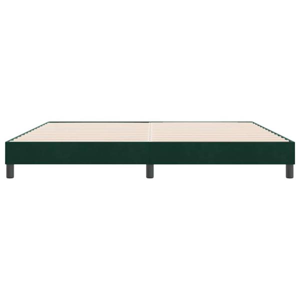 Bettgestell ohne Matratze Dunkelgrün 180x210 cm Samt