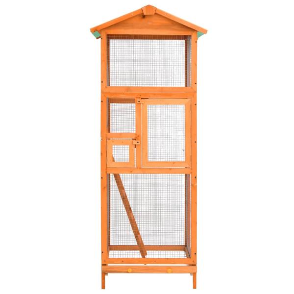 Vogelkäfig 68x62x166 cm Massivholz Fichte