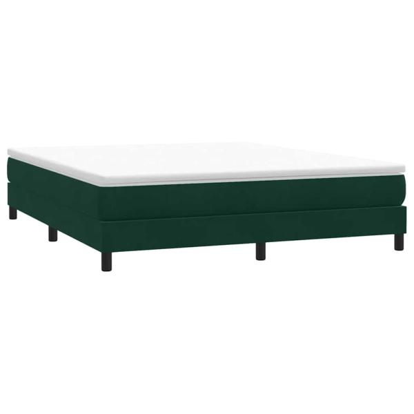 ARDEBO.de - Boxspringbett ohne Matratze Dunkelgrün 180x210 cm Samt