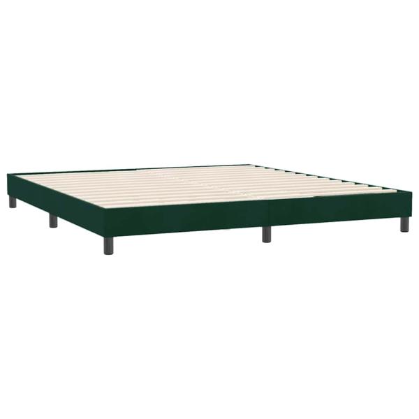 Boxspringbett ohne Matratze Dunkelgrün 180x210 cm Samt