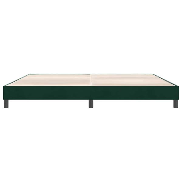 Boxspringbett ohne Matratze Dunkelgrün 180x210 cm Samt