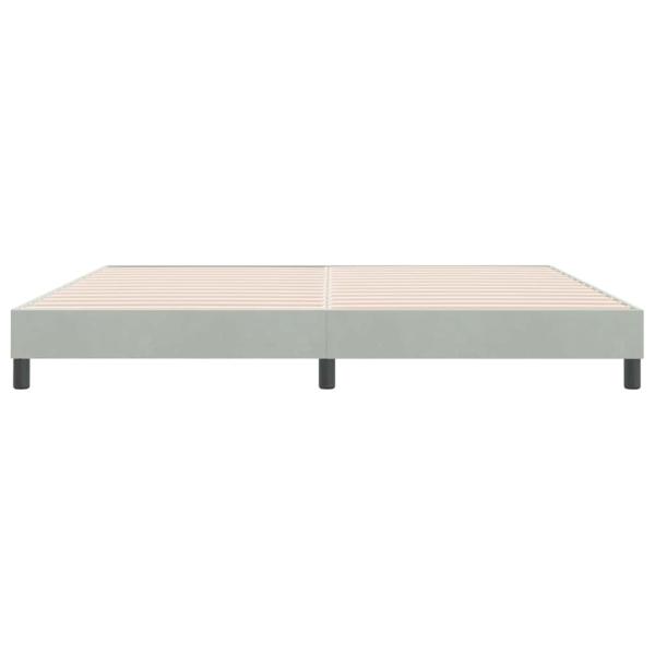 Boxspringbett ohne Matratze Hellgrau 180x210 cm Samt