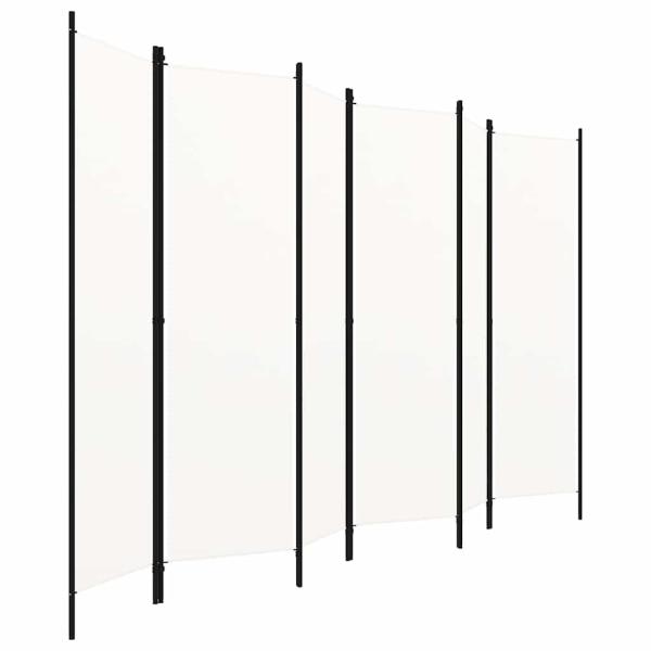 6-tlg. Raumteiler Wei? 300x180 cm