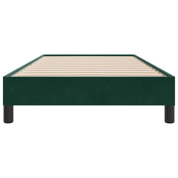 Boxspringbett ohne Matratze Dunkelgrün 100x210 cm Samt