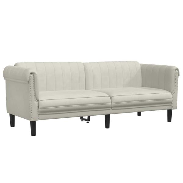 2-tlg. Sofagarnitur Creme Samt