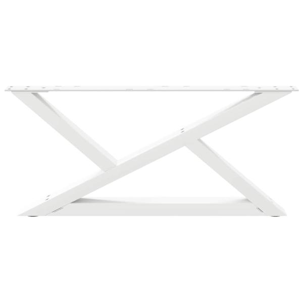 Couchtischbeine 2 Stk. Weiß 70x(30-31,3) cm Stahl