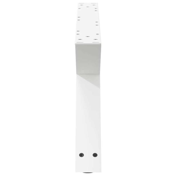 Couchtischbeine 2 Stk. Weiß 70x(30-31,3) cm Stahl
