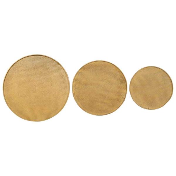 Couchtisch 3 Stk. Golden Holzwerkstoff
