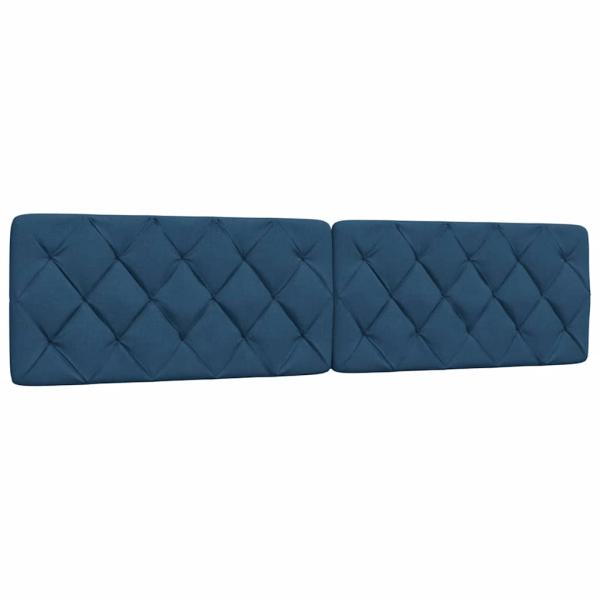 Bettgestell ohne Matratze Blau 200x200 cm Stoff