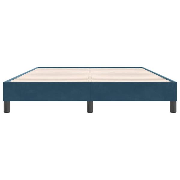 Boxspringbett ohne Matratze Dunkelblau 140x220 cm Samt