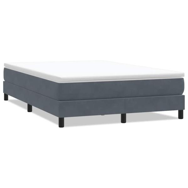 Boxspringbett ohne Matratze Dunkelgrau 160x220 cm Samt