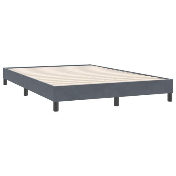 Boxspringbett ohne Matratze Dunkelgrau 160x220 cm Samt