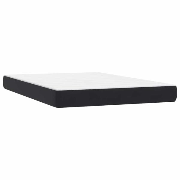 Boxspringbett mit Matratze Schwarz 160x210 cm Samt