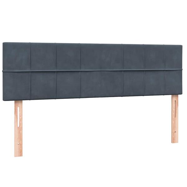 Boxspringbett mit Matratze Dunkelgrau 160x210 cm Samt