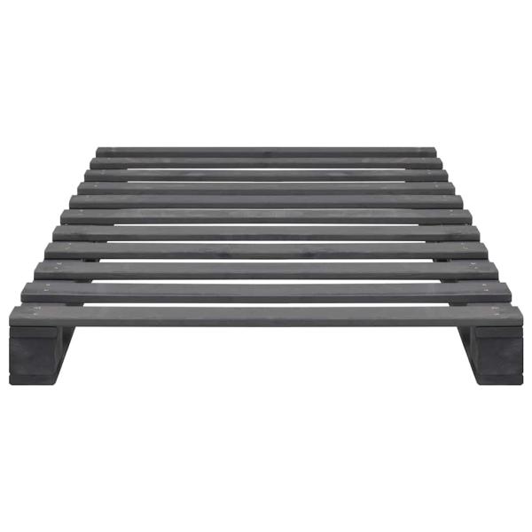 Palettenbett Grau Massivholz Kiefer 100×200 cm