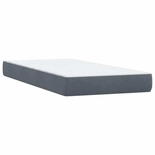 Boxspringbett mit Matratze Dunkelgrau 80x210 cm Samt