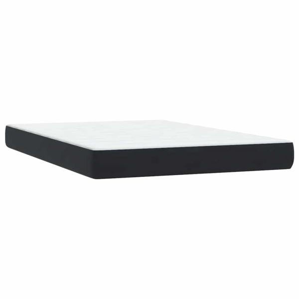 Boxspringbett mit Matratze Schwarz 160x210 cm Samt