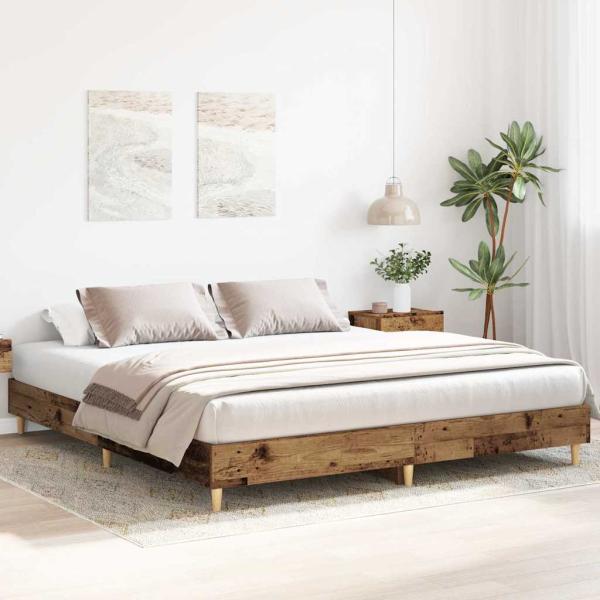 Bettgestell ohne Matratze Altholz 160x200cm Holzwerkstoff