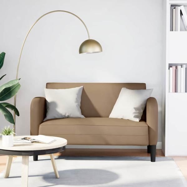 ARDEBO.de - Zweisitzer-Sofa Cappuccino-Braun 110 cm Kunstleder