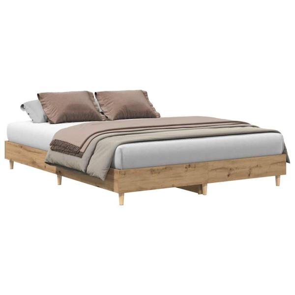 Bettgestell ohne Matratze Artisan-Eiche 150x200cm Holzwerkstoff