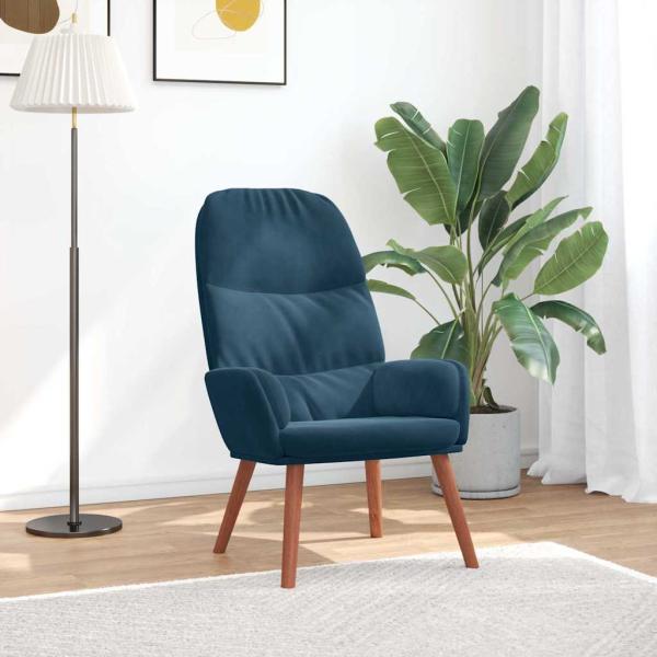 ARDEBO.de - Relaxsessel Blau Samt