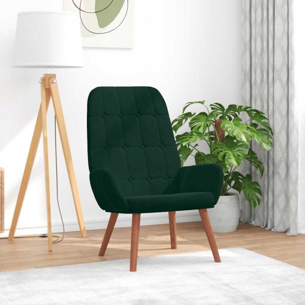 ARDEBO.de - Relaxsessel Dunkelgrün Samt