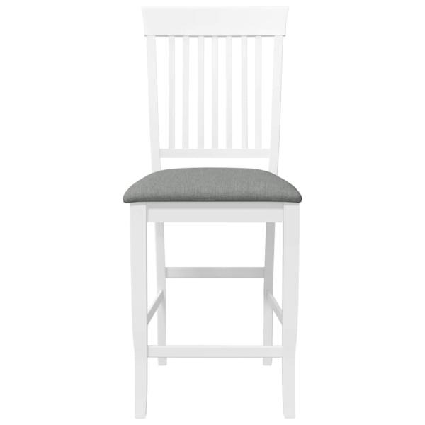 Barhocker mit Kissen 2 Stk. Wei? Massivholz Gummibaum