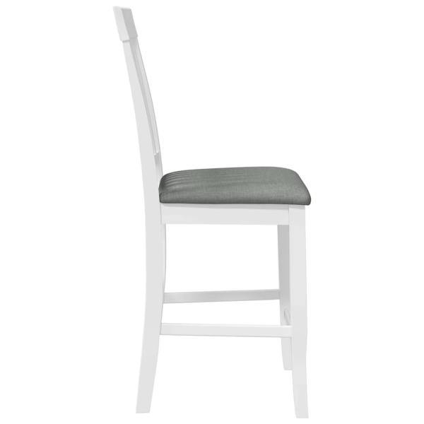 Barhocker mit Kissen 2 Stk. Wei? Massivholz Gummibaum
