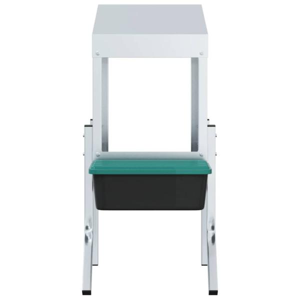 Hühner-Nistkasten 1 Abteil mit Beinen Verzinkter Stahl