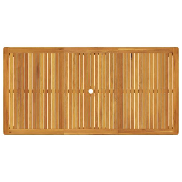 Gartentisch 200x100x74 cm Massivholz Akazie