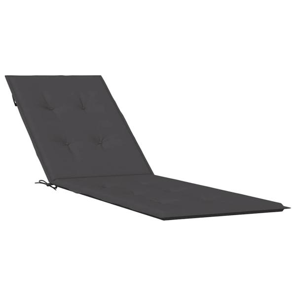 Liegestuhl-Auflage Melange Anthrazit (75+105) x 50 x 4 cm Stoff