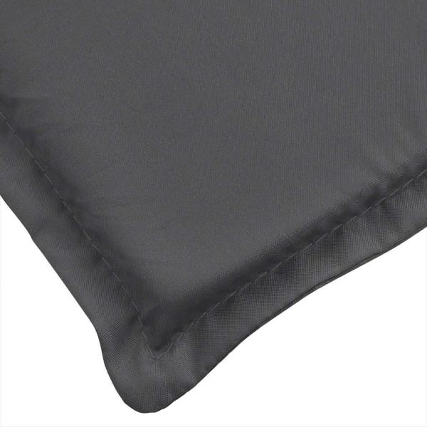 Liegestuhl-Auflage Melange Anthrazit (75+105) x 50 x 4 cm Stoff