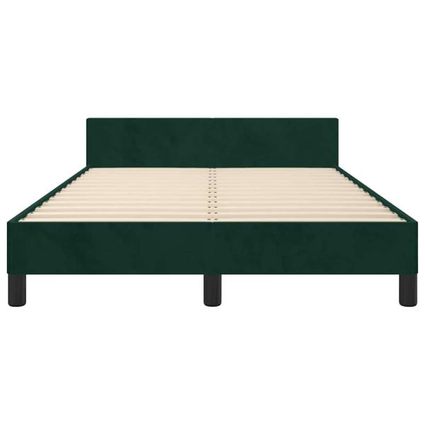 Bettgestell ohne Matratze Dunkelgrün 120x190 cm Samt