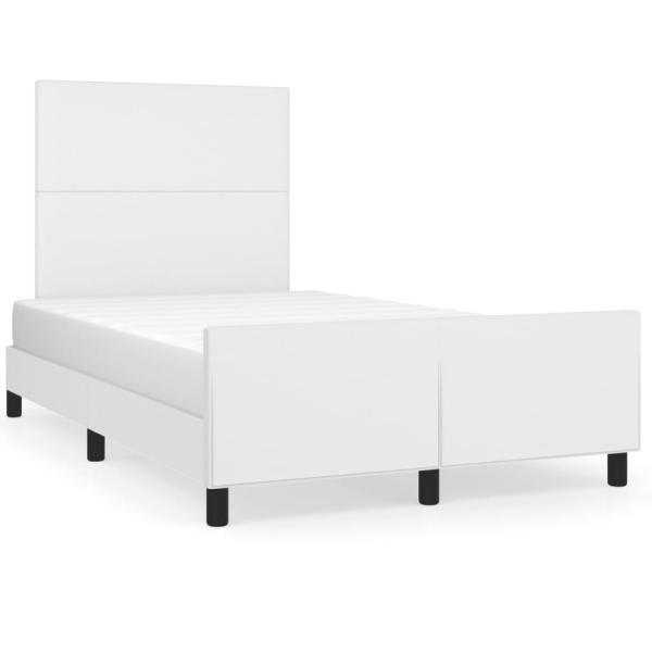 Bettgestell ohne Matratze Weiß 120x190 cm Kunstleder