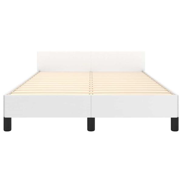 Bettgestell ohne Matratze Weiß 120x190 cm Kunstleder