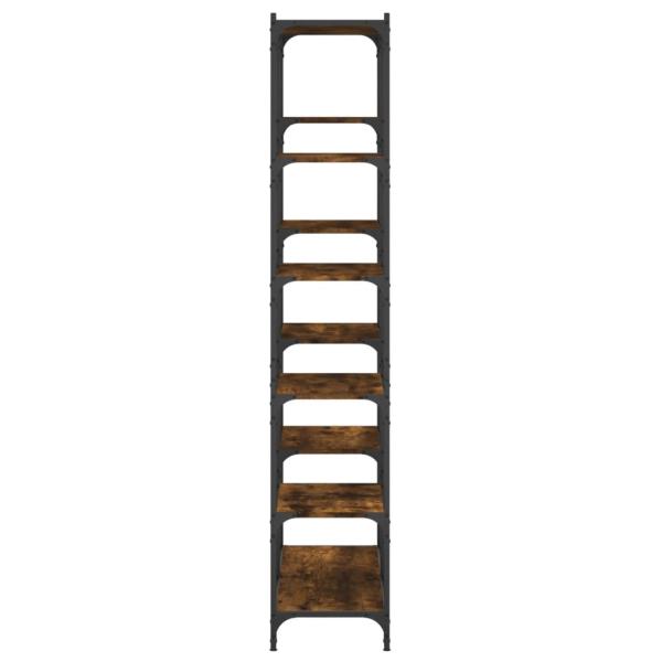 B?cherregal R?uchereiche 100x32x170 cm Holzwerkstoff und Eisen