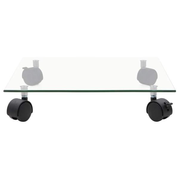 Pflanzenständer mit Rollen 2 Stück Hartglas 35x35 cm Quadrat