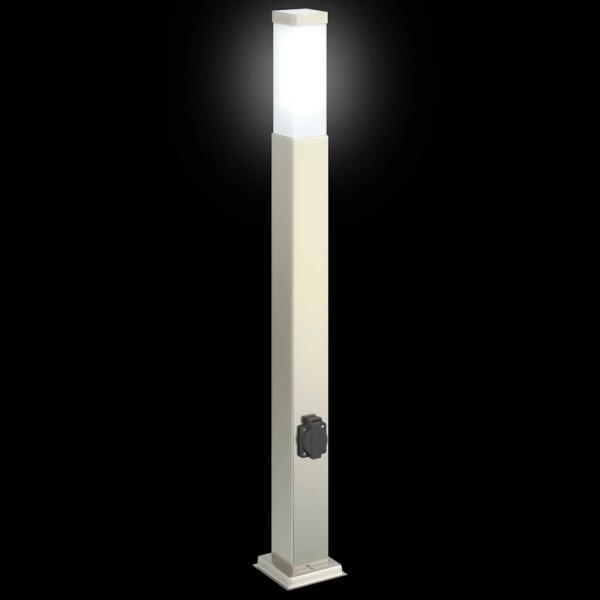 Pollerleuchten mit Auslass 3 Stk. 80 cm Edelstahl IP44