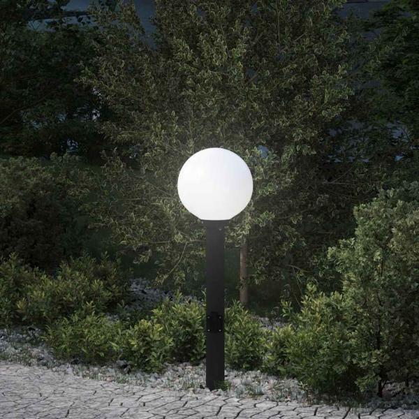 ARDEBO.de - Pollerleuchte mit Auslass 80 cm Schwarz IP44