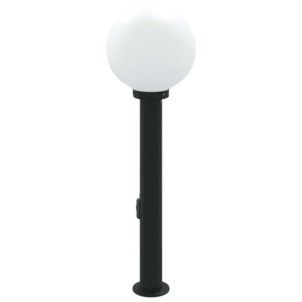 Pollerleuchte mit Auslass 80 cm Schwarz IP44