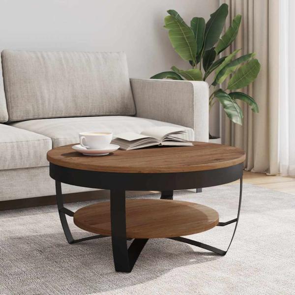 Couchtisch 65x65x32 cm Massivholz Akazie