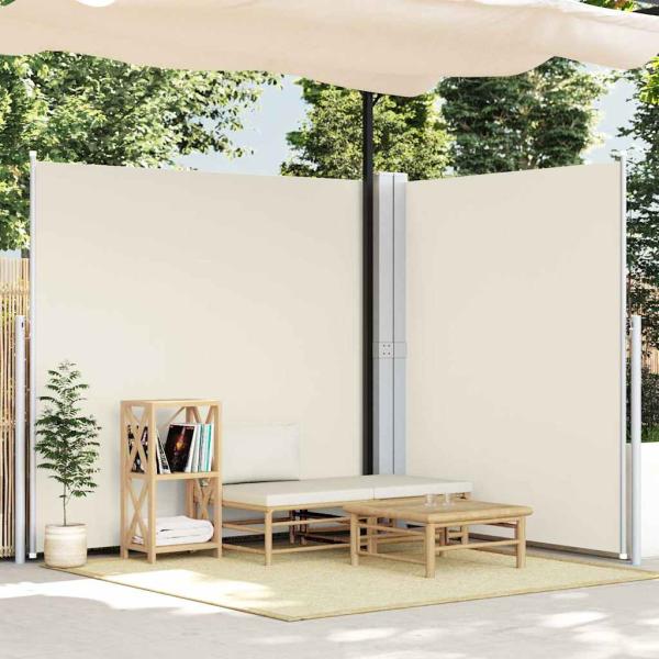 ARDEBO.de - Seitenmarkise Ausziehbar Creme 200x600 cm