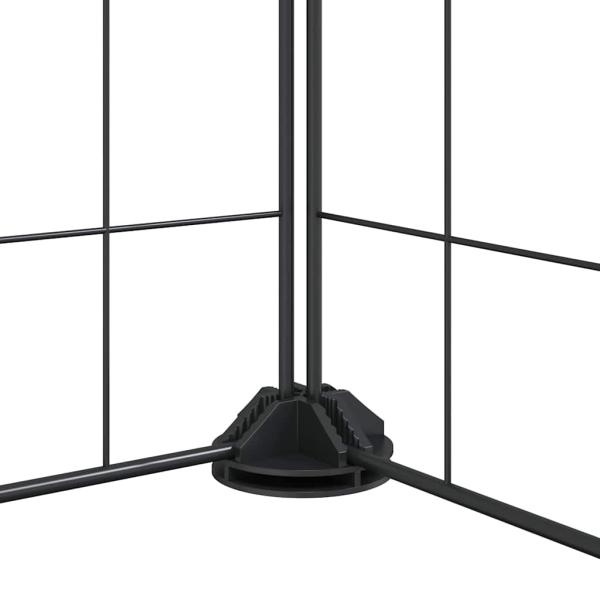 8-Panel-Haustierkäfig Schwarz 70x70x35 cm Stahl