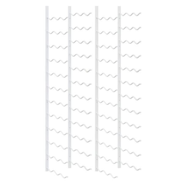 Wand-Weinregal für 36 Flaschen 2 Stk. Weiß Eisen