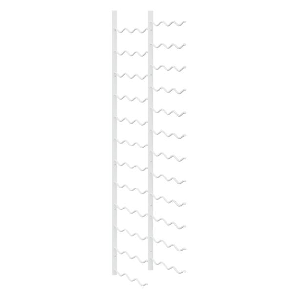 Wand-Weinregal für 36 Flaschen 2 Stk. Weiß Eisen