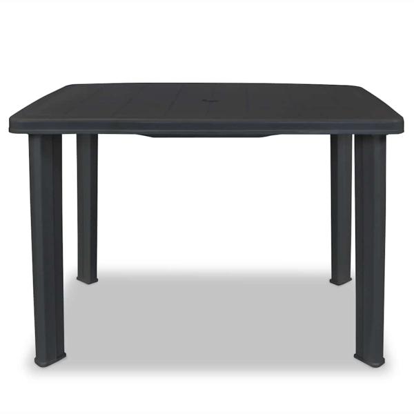 Gartentisch Anthrazit 101x68x72 cm Kunststoff